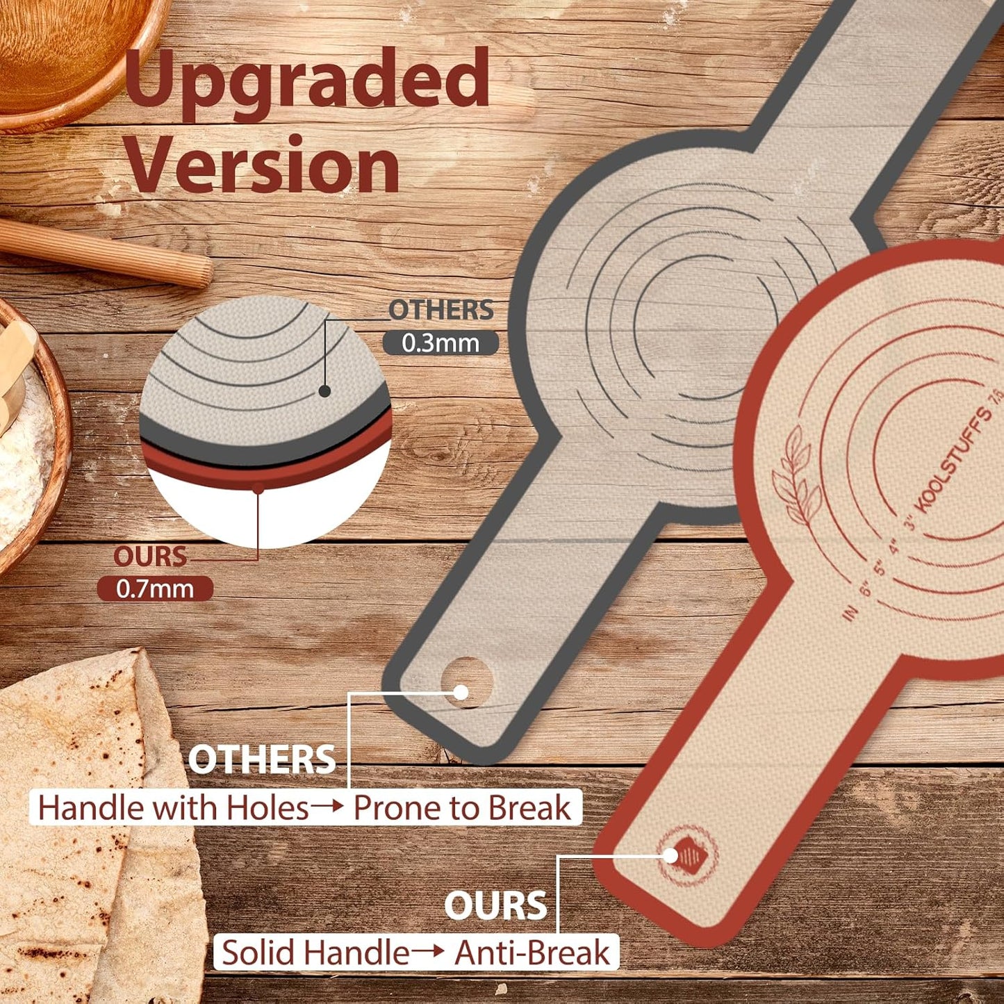 Skiennix Silicone Bread Sling - 2PCS Non-Stick Oval & Round Baking Tools for Dutch Oven