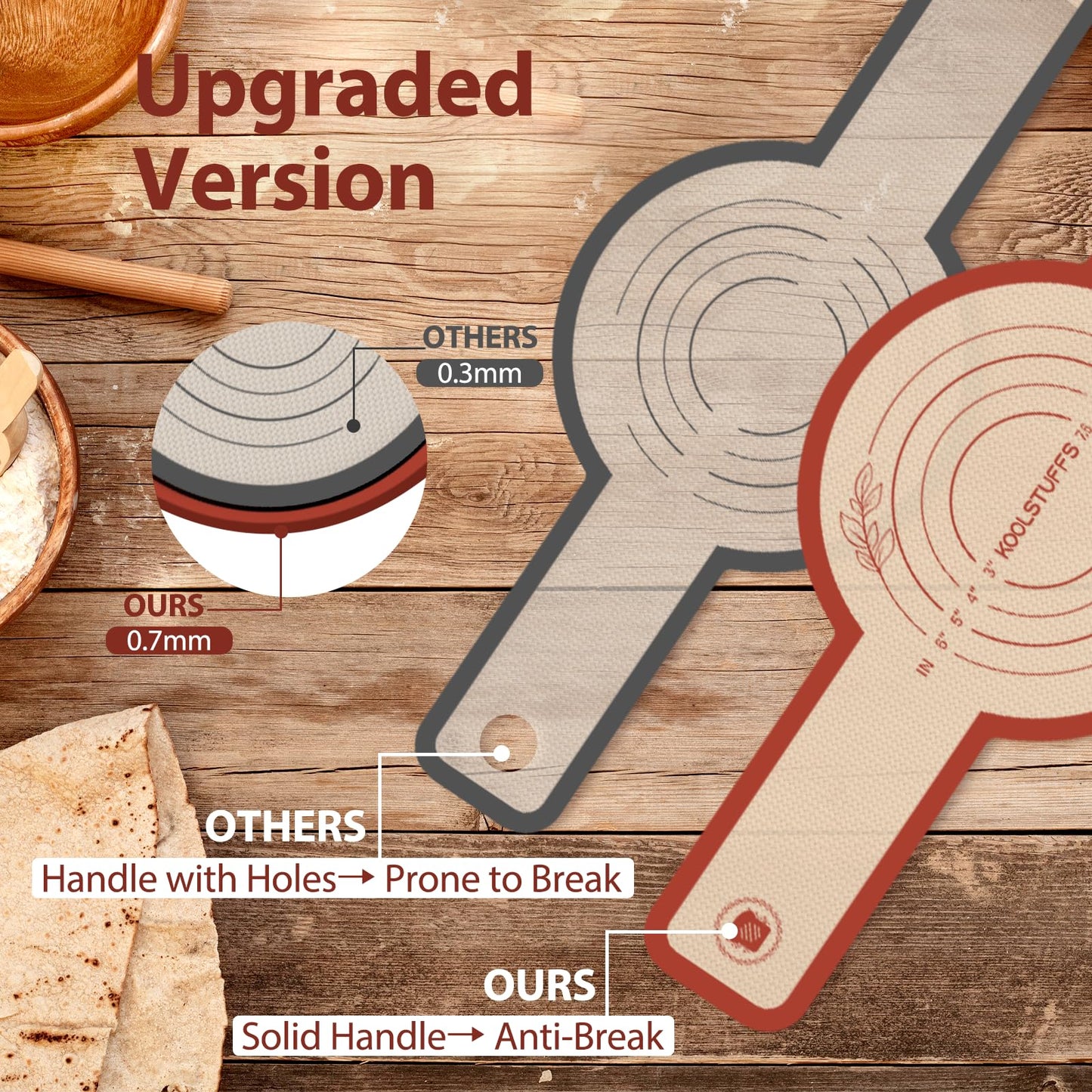 Silicone Bread Sling, 2PCS Non-Stick Oval and Round Bread Sling for Dutch Oven, Reusable Sourdough Tools & Bread Baking Supplies