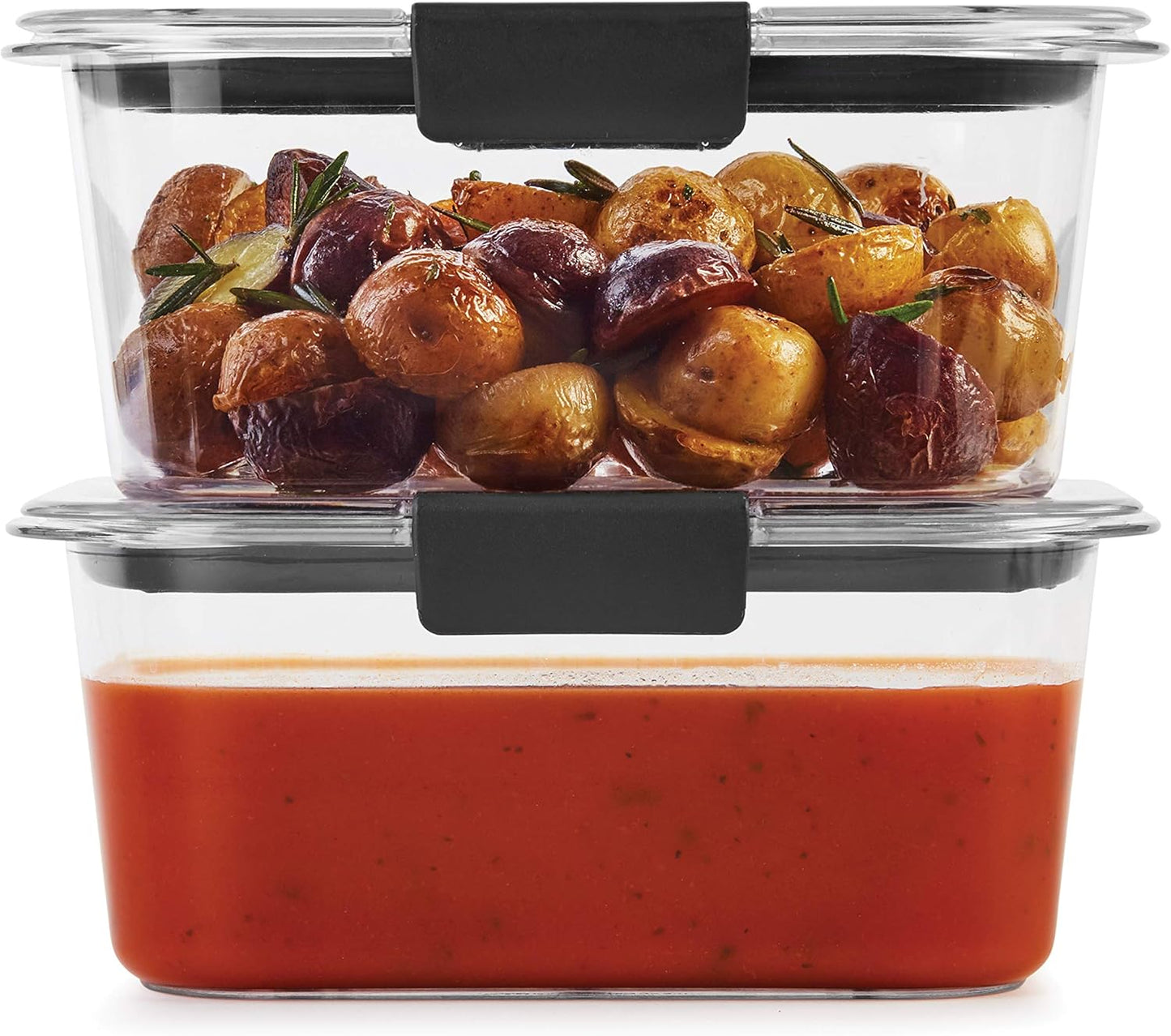 Rubbermaid Brilliance Food Storage Containers - BPA-Free, Airtight & Leak-Proof, 4.7 Cup, 2-Pack