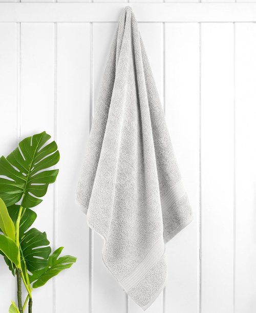 Cotton Paradise 4 Piece Turkish Bath Towels - 100% Cotton Extra Large Soft Plush Set | Silver Grey