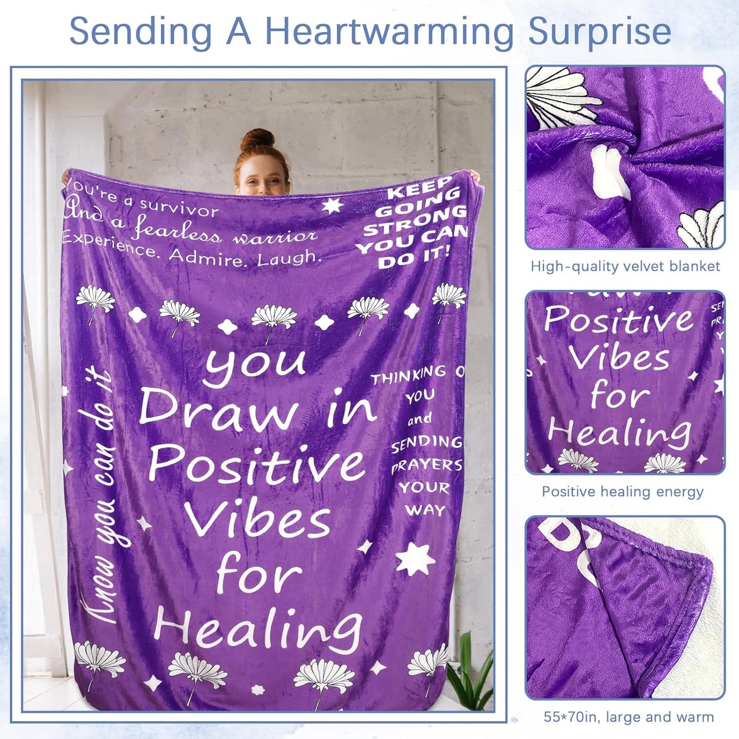 Cancer Care Package for Women - Chemo Care Gifts, Get Well Soon Gift Baskets with Inspirational Gifts for Sick Friends