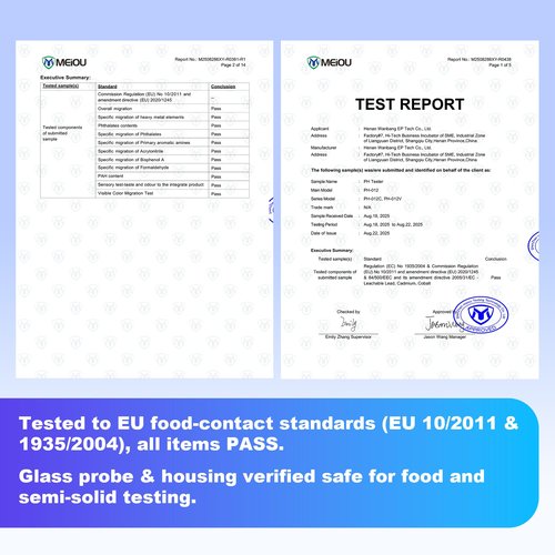 Food pH Meter for Fermentation & Sourdough, Liquid Food pH Tester with ±0.01 Accuracy, ATC Digital pH Meter, Designed for Testing Dough, Kombucha, Cheese