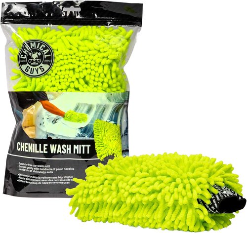 Chemical Guys Microfiber Wash Mitt - Ultra-Soft, Scratch-Free Car Wash Glove in Lime Green | Safe for Trucks & SUVs