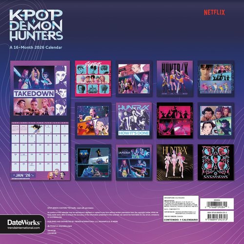 2026 Kpop Demon Hunters Wall Calendar - Stunning Artwork & Monthly Inspiration