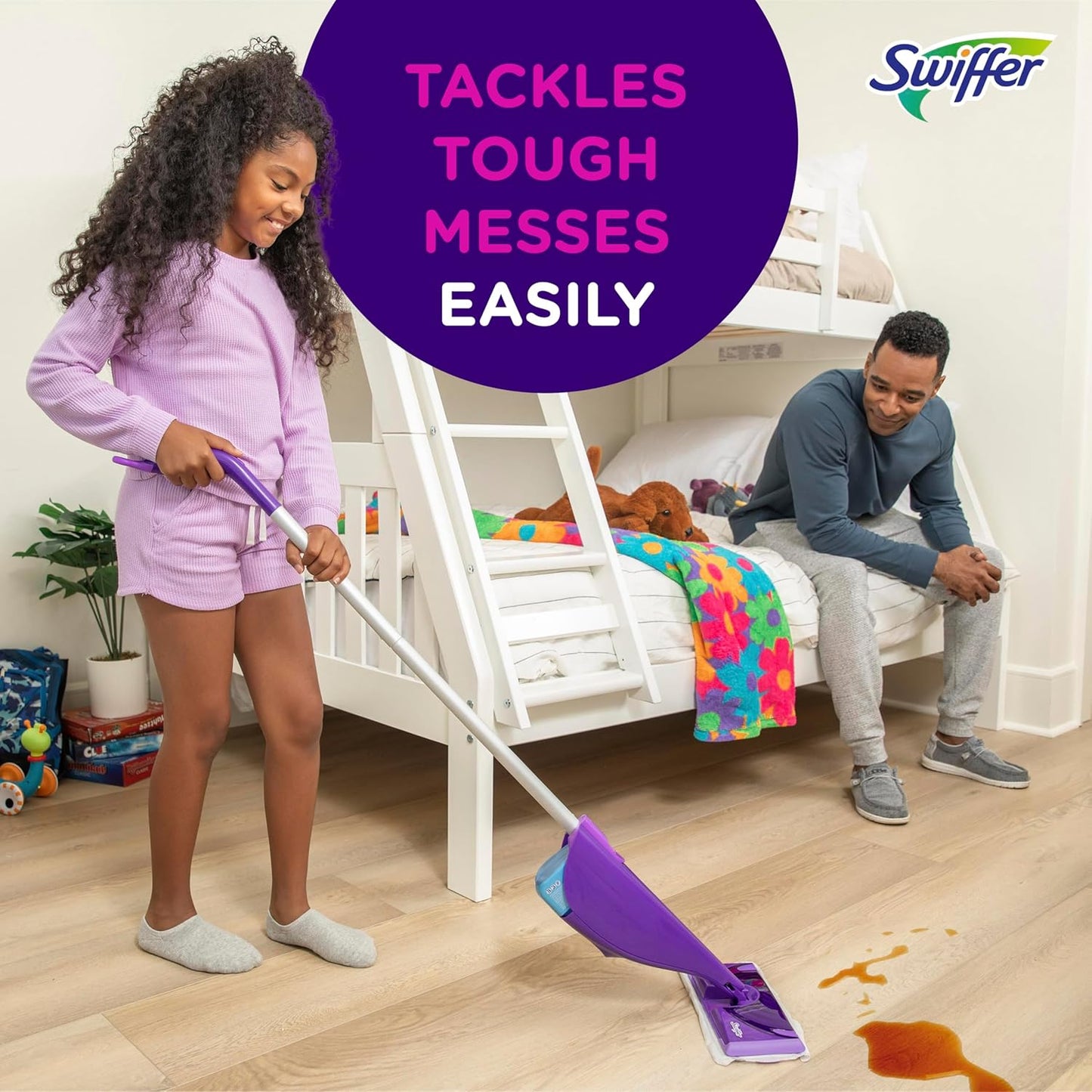 Swiffer WetJet Hardwood Floor Spray Mop Cleaner Kit - Includes Power Mop, 10 Pads & Solution