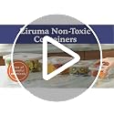 Non-Toxic Glass Food Containers with Lids - 35 Oz, Beige, 4-Pack