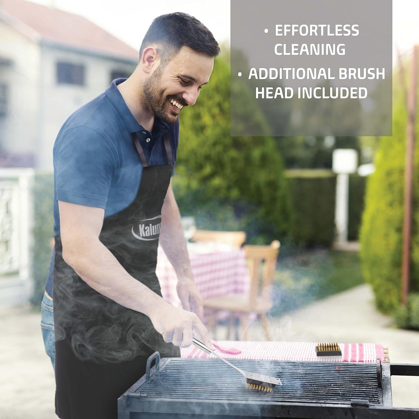 Kaluns BBQ Tool Set - Heavy Duty Stainless Steel Grilling Accessories with Apron & Case | Perfect Gift for Dad