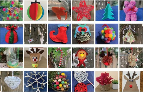 Christmas Countdown Advent Calendar - DIY Arts & Crafts Ornaments for Kids | 24 Days of Handmade Decorations