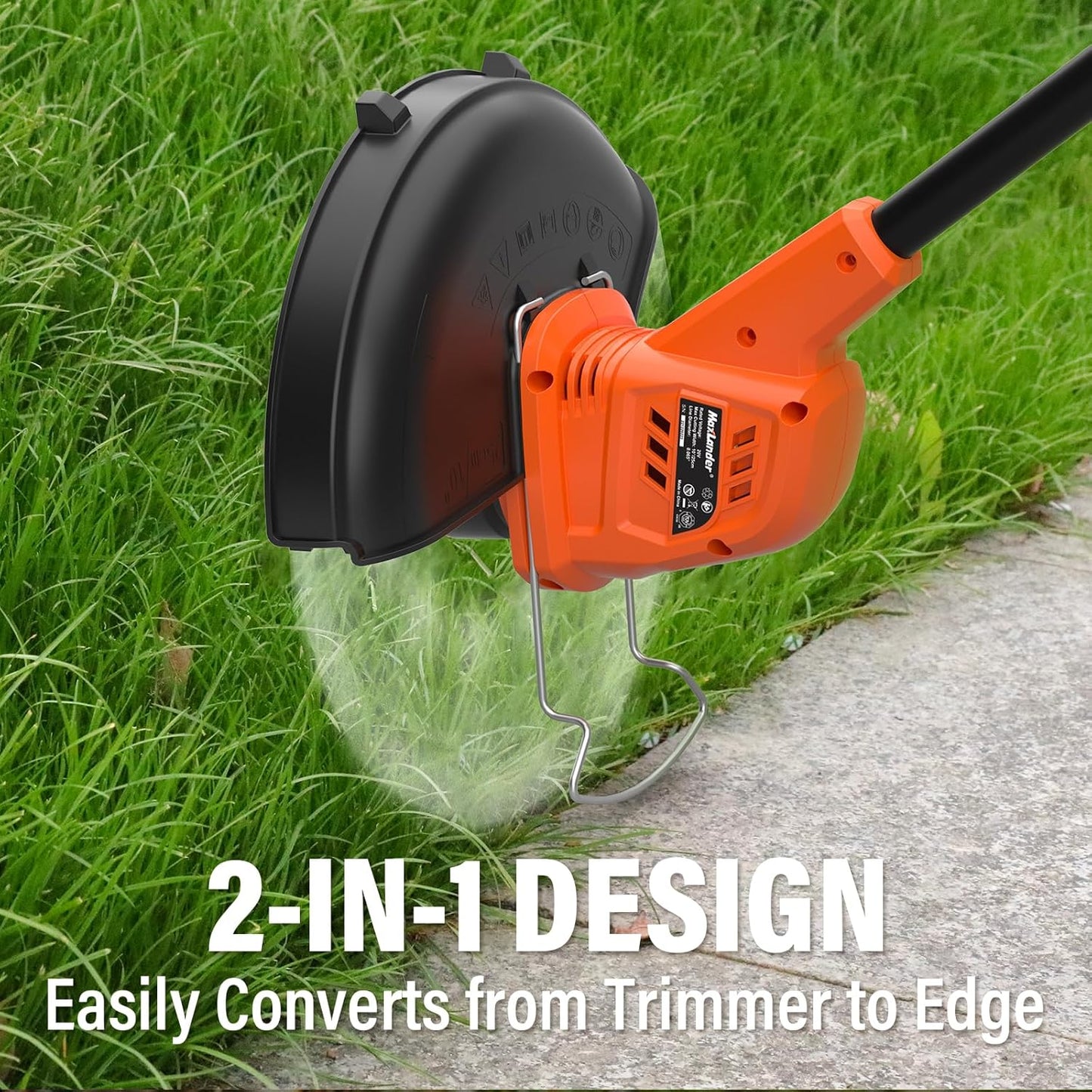 MAXLANDER Cordless Weed Wacker - 20V 10-Inch Lightweight String Trimmer with 8 Spools & 2 Batteries