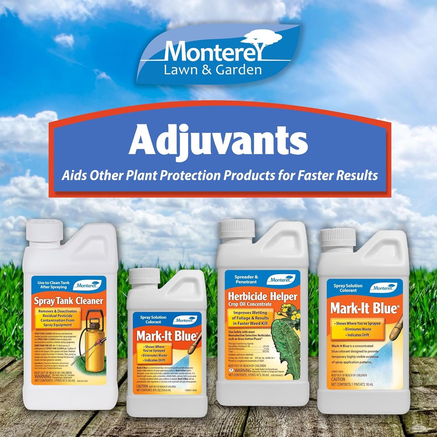 Monterey Mark-It Blue Colorant Spray Solution - 8 oz Chemical Marker Dye for Insecticides & Herbicides