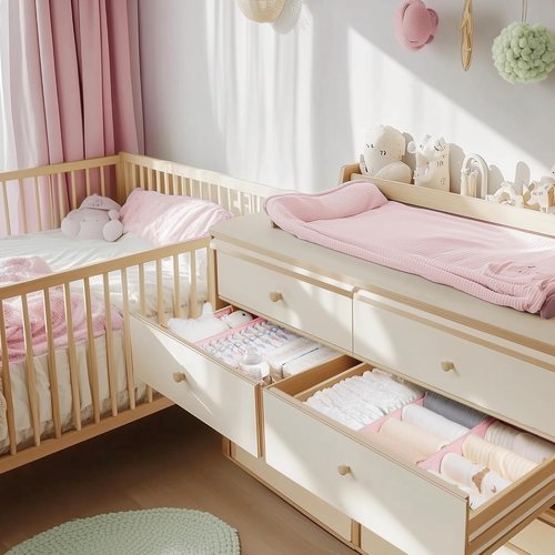 Criusia Drawer Organizer - 10 Pack Foldable Storage Dividers for Baby Clothes & Underwear | Pink