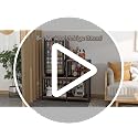 Rustic 5-Tier Mini Fridge & Microwave Stand with Storage - Heavy-Duty Kitchen Rack