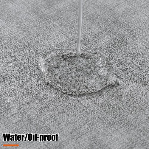 Homaxy Round Faux Leather Placemats and Coasters, Washable Dual-Side Table Mats, Wipeable Heat-Resistant Dining Place Mats for Outdoor and Indoor, Set of 6, Diameter 13 and 3.93 inch, Light Grey