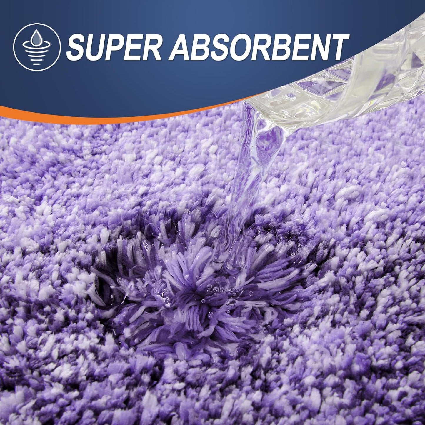 OLANLY Bathroom Rugs - Extra Soft Microfiber Mat | Quick Dry, Machine Washable, 34x21, Violet