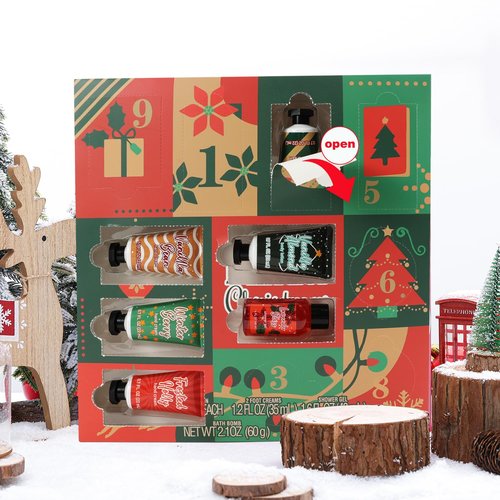 BODY & EARTH Advent Calendar 2025 - 12 Days of Spa Gifts for Women & Teens | Hand Cream & Body Lotion