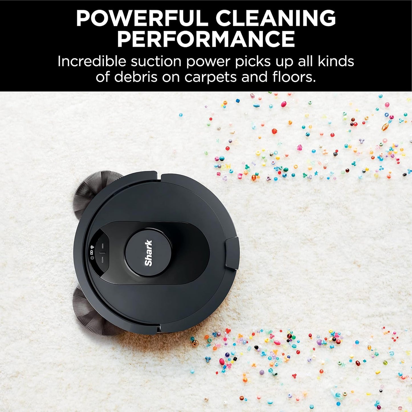 Shark R-AV2501S AI Robot Vacuum - HEPA Self-Empty Base, Bagless, 30-Day Capacity, LIDAR Navigation, Black - Certified Refurbished