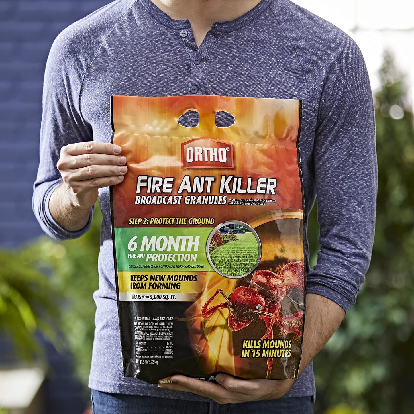 Ortho Fire Ant Killer Granules - Fast-Acting Outdoor Treatment, Kills Mounds in 15 Minutes, 11.5 lb.