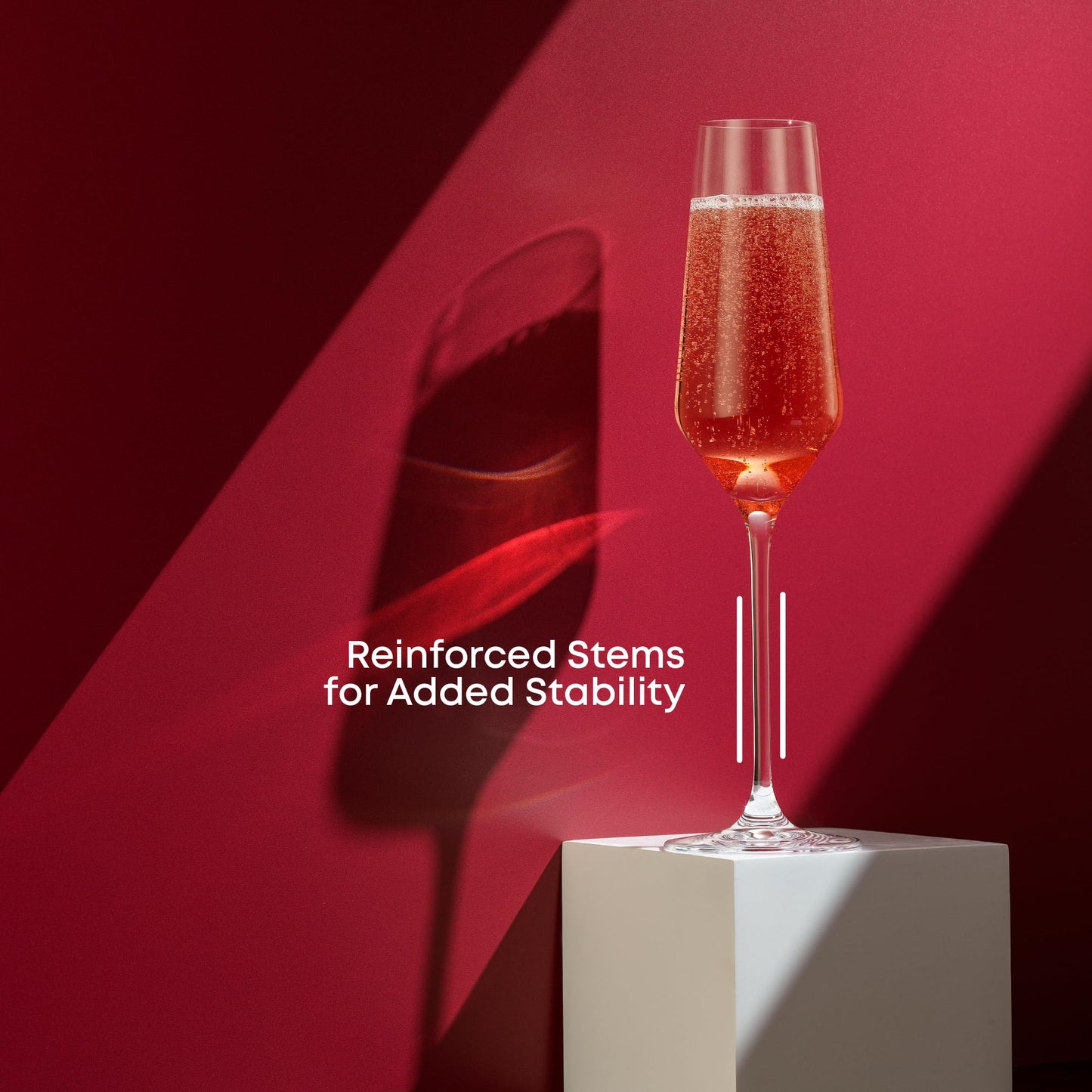 JoyJolt Champagne Glasses Layla Collection, Set of 4 – 6.7 oz Elegant Crystal Stemmed Champagne Flutes for Prosecco, Sparkling Wine, Mimosas, Cocktails, Weddings, Anniversaries, Parties
