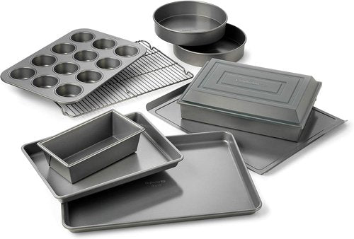 Calphalon 10-Piece Nonstick Bakeware Set - Dishwasher Safe | Includes Baking Sheet, Cake Pans & Muffin Pan