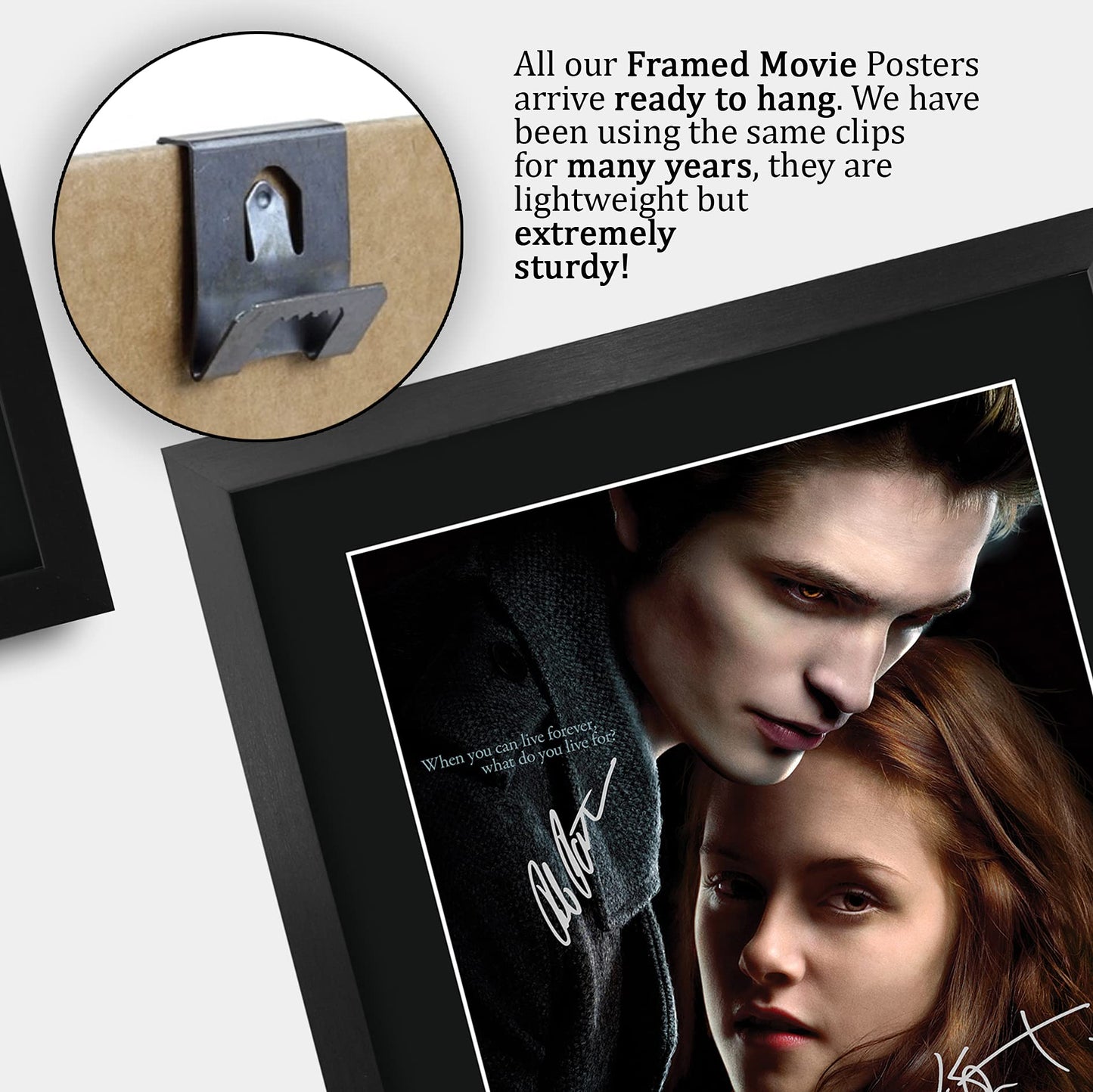 HWC Trading Twilight The Cast Kristen Stewart Robert Pattinson 16 x 12 inch Framed Gifts Printed Poster Signed Autograph Picture for Movie Memorabilia Fans - 16" x 12" Framed