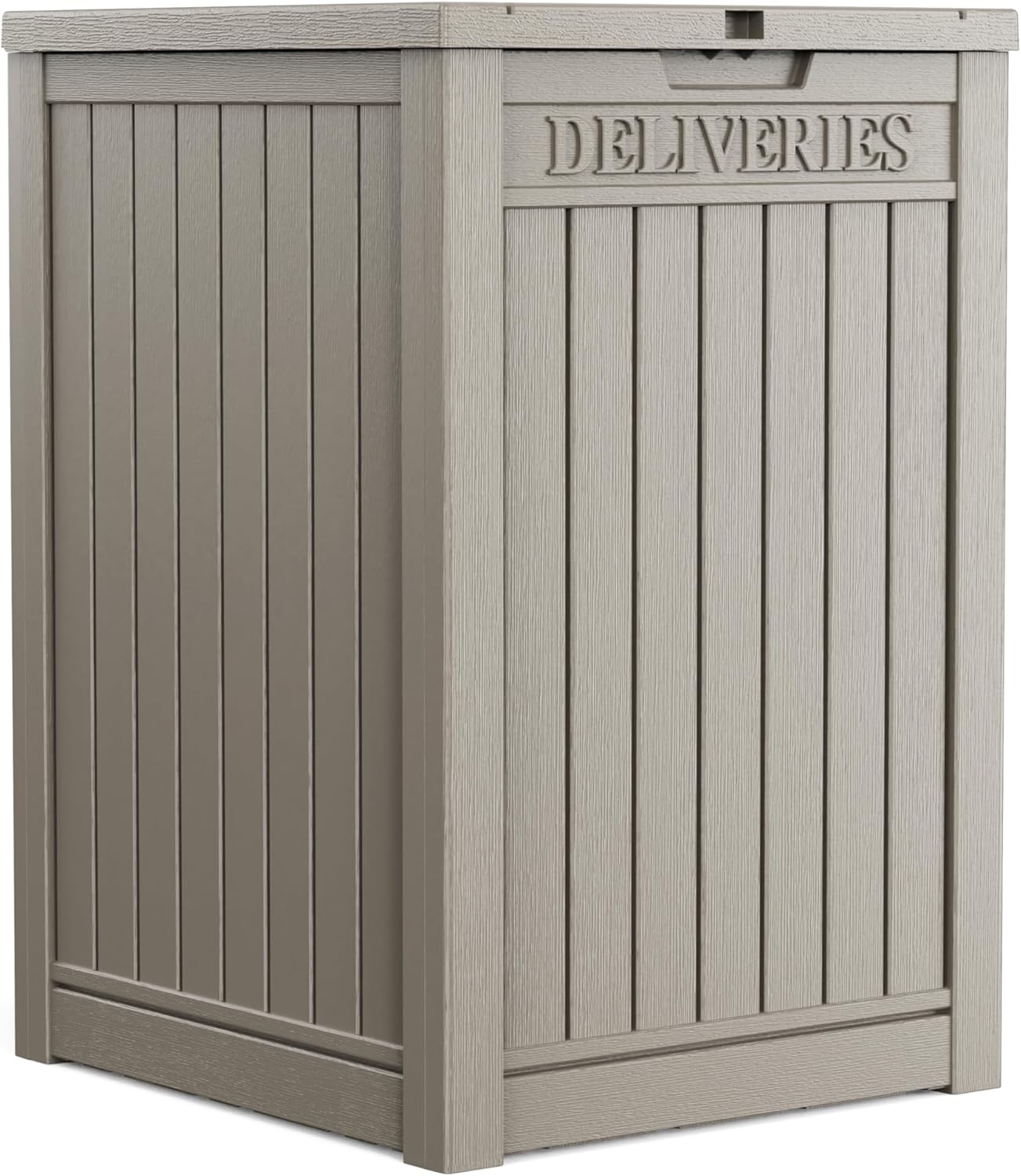 PatioZen 55 Gallon Package Delivery Box - Lockable & Waterproof Outdoor Container | Grey