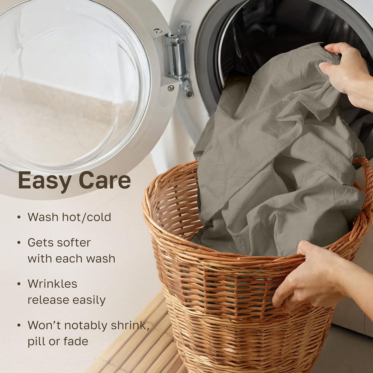 California Design Den Twin XL Bed Sheets Set - 100% Cotton, 400 Thread Count, Silky Smooth Sateen - Taupe