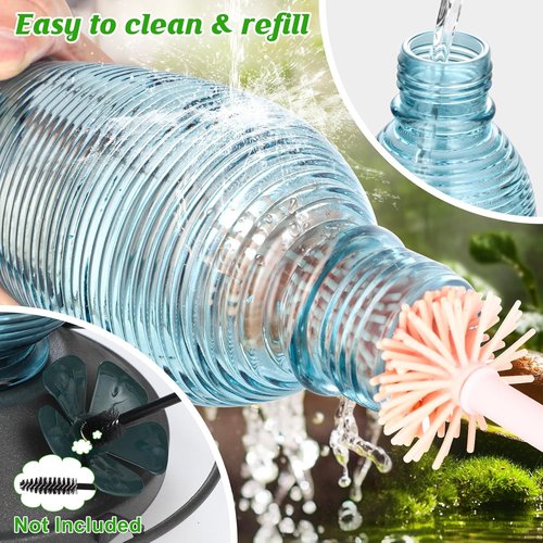 FEED GARDEN Glass Hummingbird Feeder - 20 OZ Capacity with 4 Bee Guard Ports & Ant Moat | Blue, 1 Pack