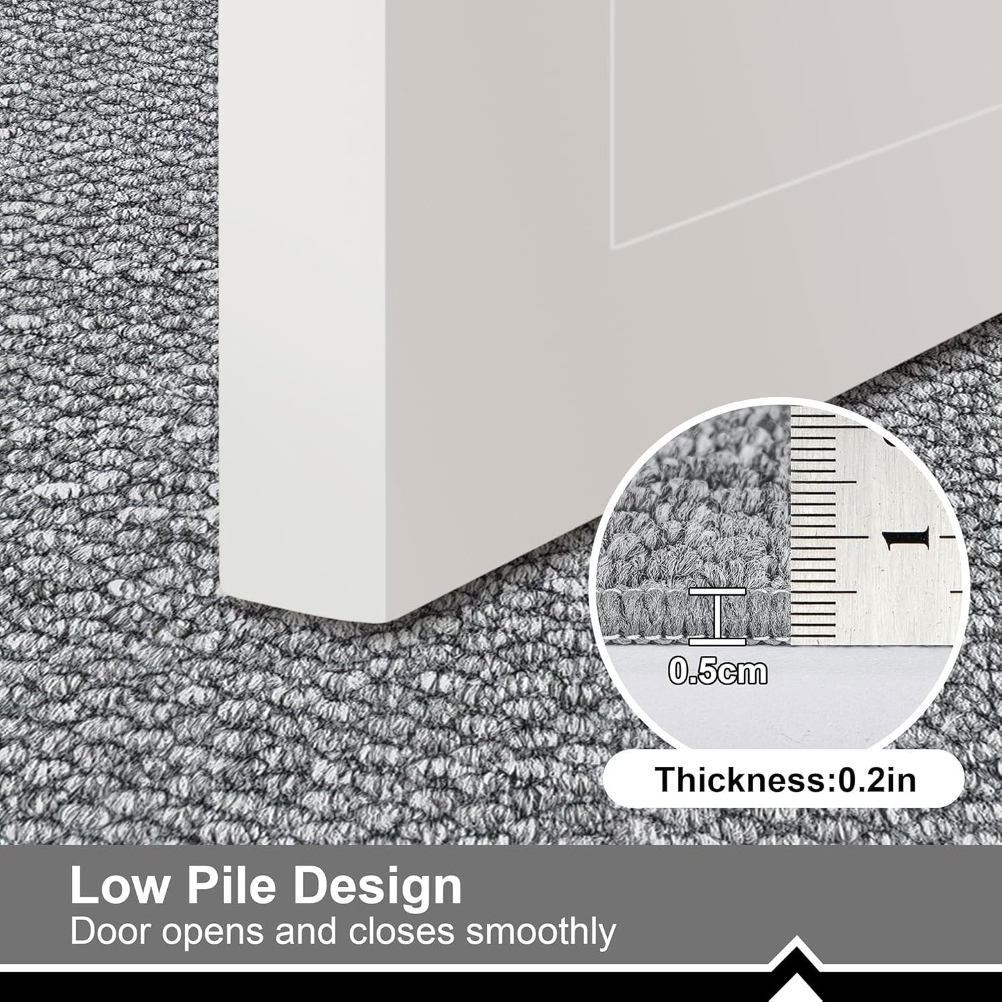 Regine Switzerland Door Mat - 24" x 36" Dirt Trapper | Washable, Non-Slip, Absorbent Grey Entryway Mat