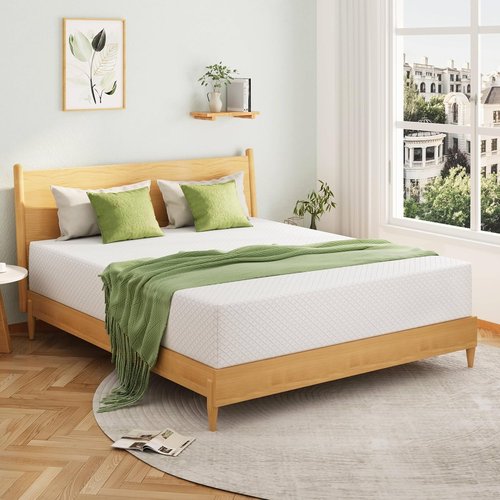 EGOHOME Twin XL Memory Foam Mattress - 12 Inch Cooling Gel Bed with Medium Firm Support | CertiPUR-US Certified, 80''L x 38''W, White