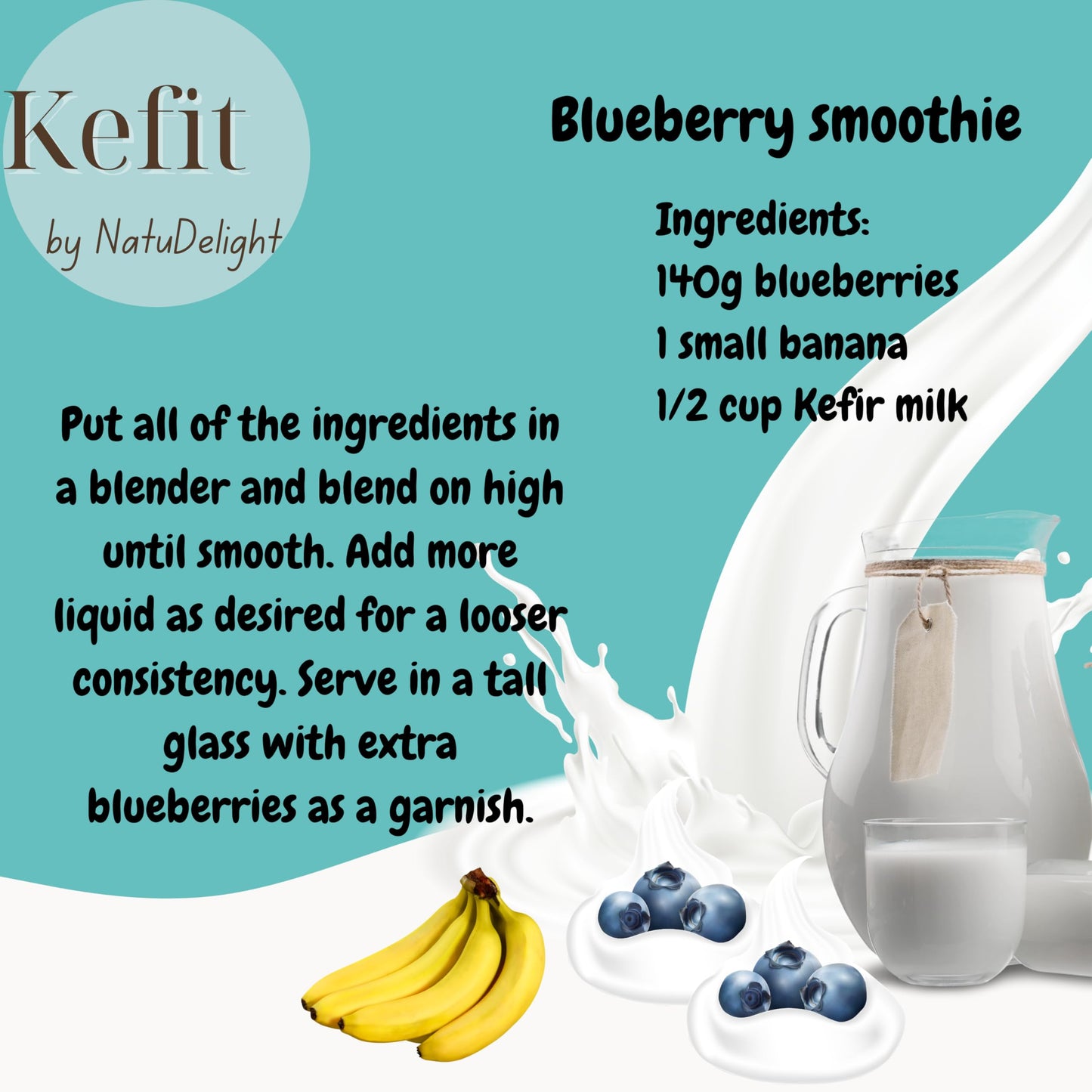 NatuDelight Kefit - Live Milk Kefir Grains, 1 TBSP Starter Culture for Home Production