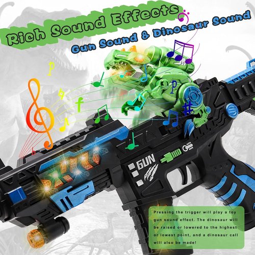 DaoDaoZhu Dinosaur Light-Up Toy Gun - Fun Sound Effects for Kids | Perfect for Indoor/Outdoor Play & Gifts for Ages 3-7