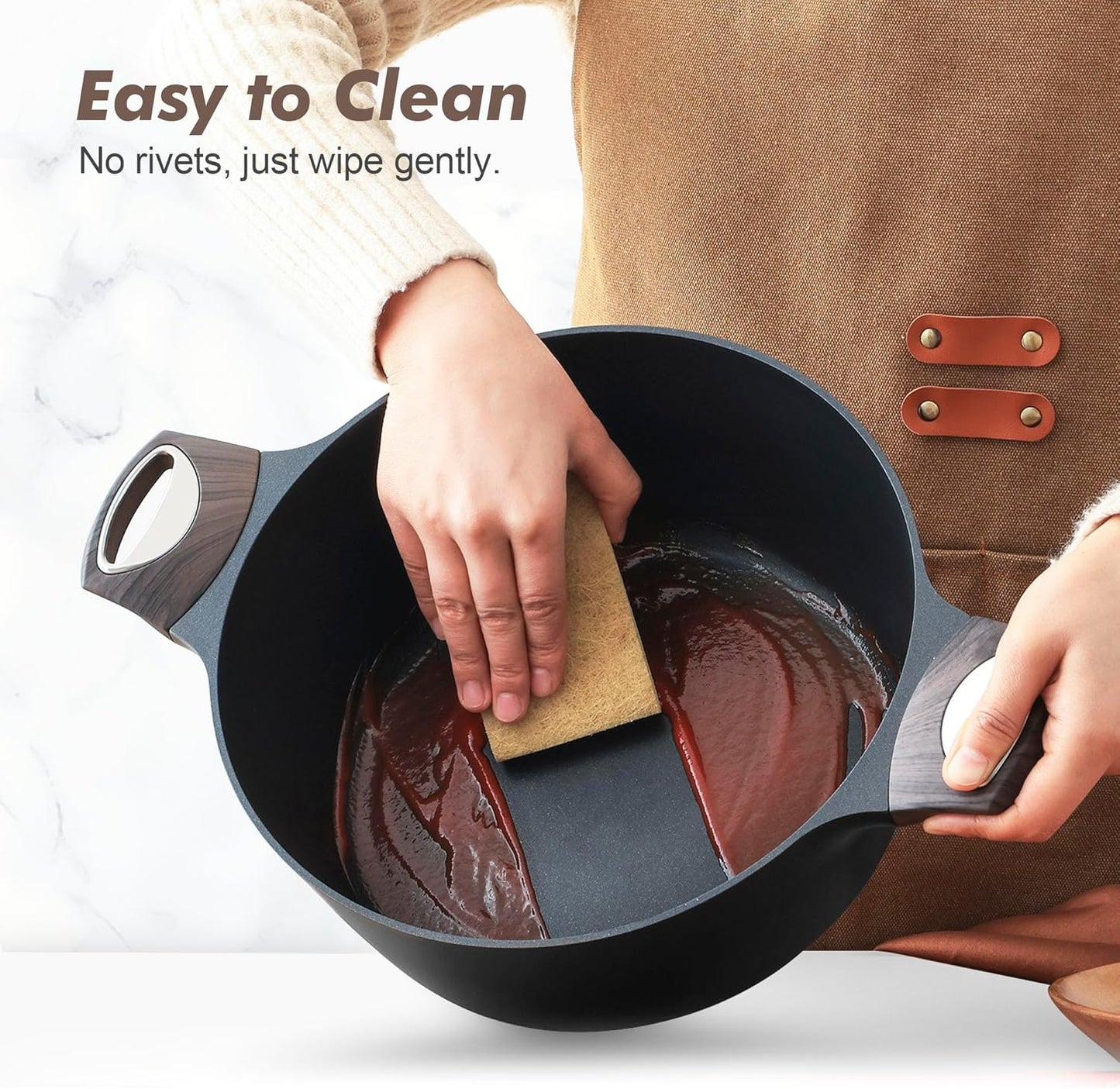 SENSARTE Nonstick Cookware Set - 20 Pcs Induction Pots and Pans | Healthy, PFOA & PFOS Free, Black