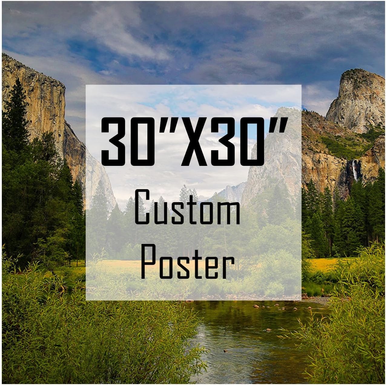 ZXDZSM Custom Canvas Poster - Personalized Wall Art Print | Upload Your Image, 30" x 30" Unframed