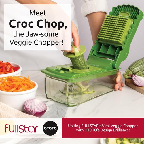 Fullstar Vegetable Chopper & Slicer - Multifunctional Crocodile Onion Cutter | Cool Kitchen Gadget