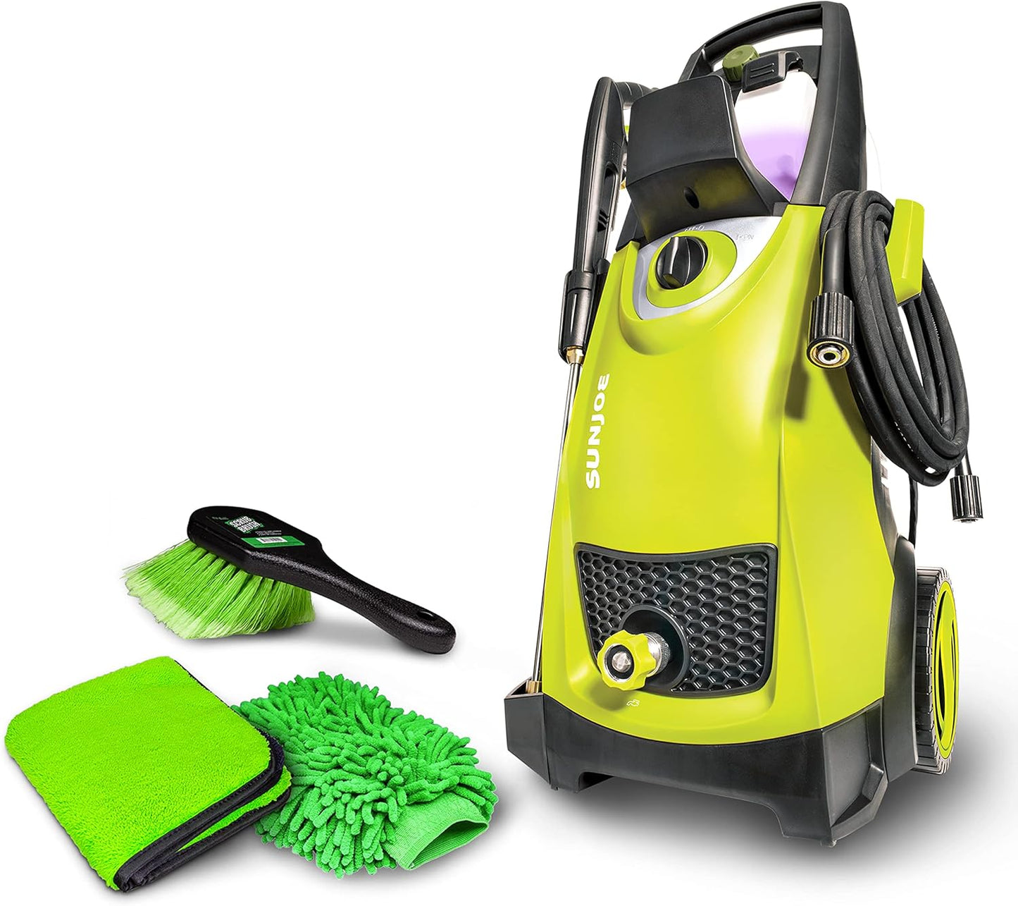 SPX3000 Electric Pressure Washer Cleaning Bundle - Includes Scrub Accessories & Microfiber Towel
