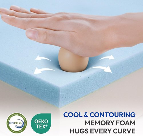 Gelsea Twin Size Mattress - Firm Gel Memory Foam for Back Support & Pressure Relief | CertiPUR-US Certified