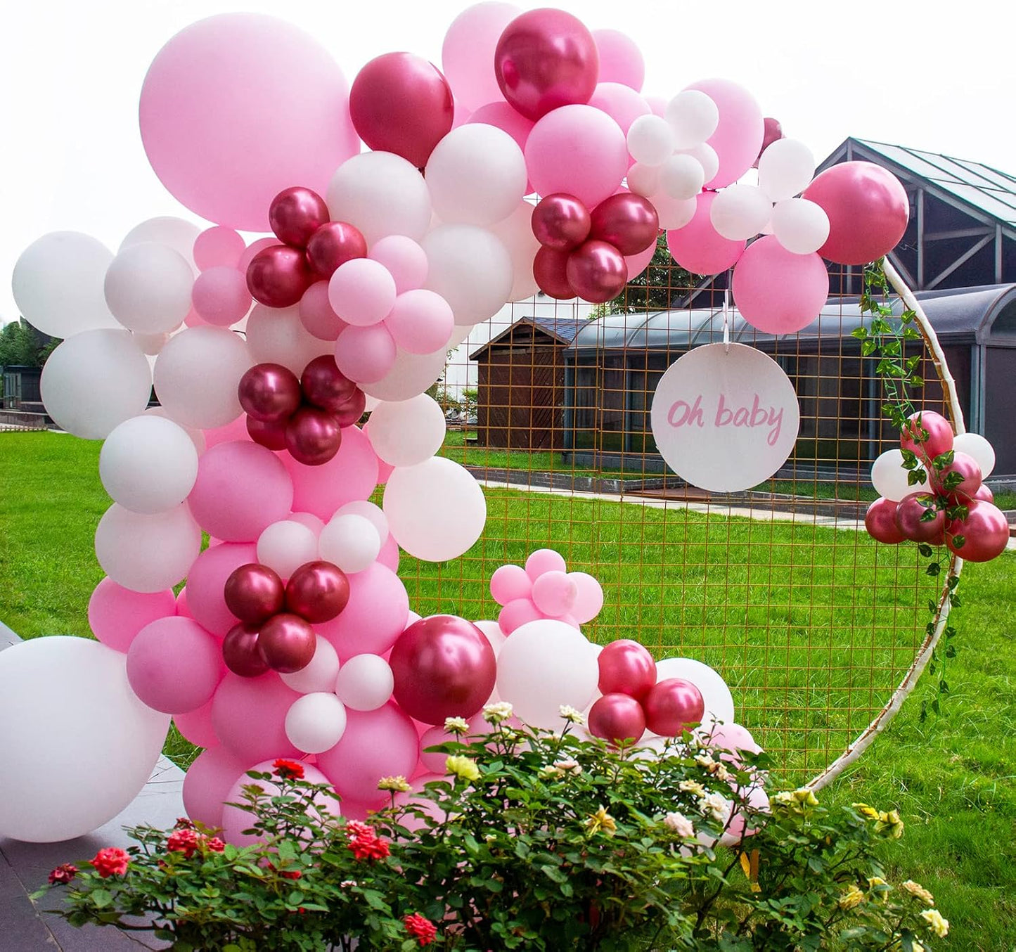 Pink Balloons - 110 Pcs Small 5-Inch Latex Balloons | Mini Thick Party Decorations for Birthdays & Showers