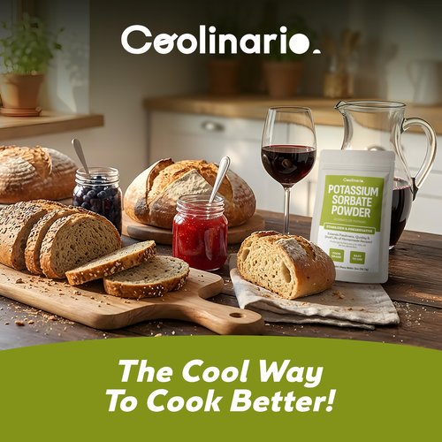 Coolinario Potassium Sorbate (12 Oz) Food Grade Preservative for Wine Stabilization, Homemade Jams, Baked Goods, Cheese Making & Dried Snacks | Extends Freshness & Shelf Life | Easy to Use