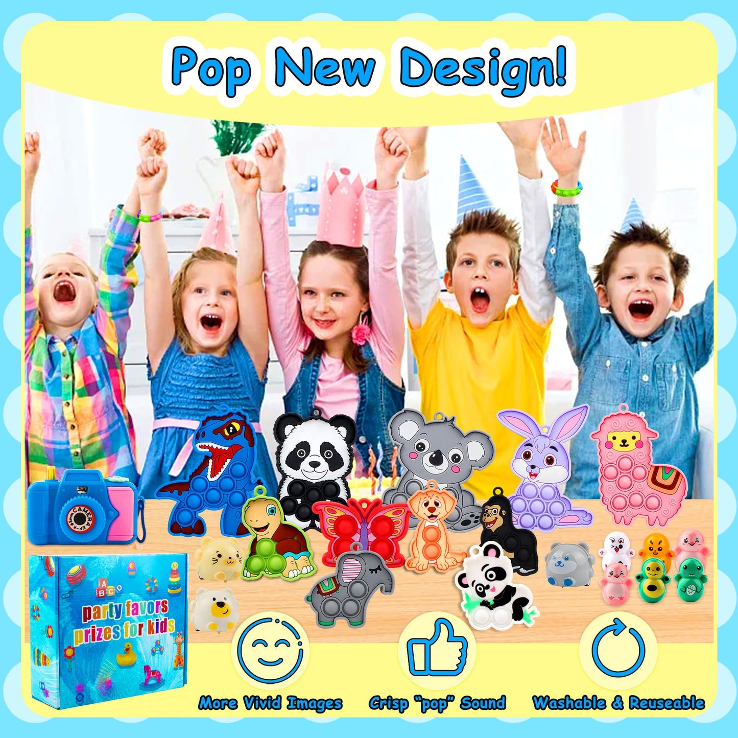 Kiss Monkey 640 PCS Prize Treasure Box Toys for Classroom, Party Favors for Kids 8-12, Fidget Toys Bulk, Goodie Bags Stuffers for Kids, Birthday Gifts, Pinata Stuffers, Carnival Prizes