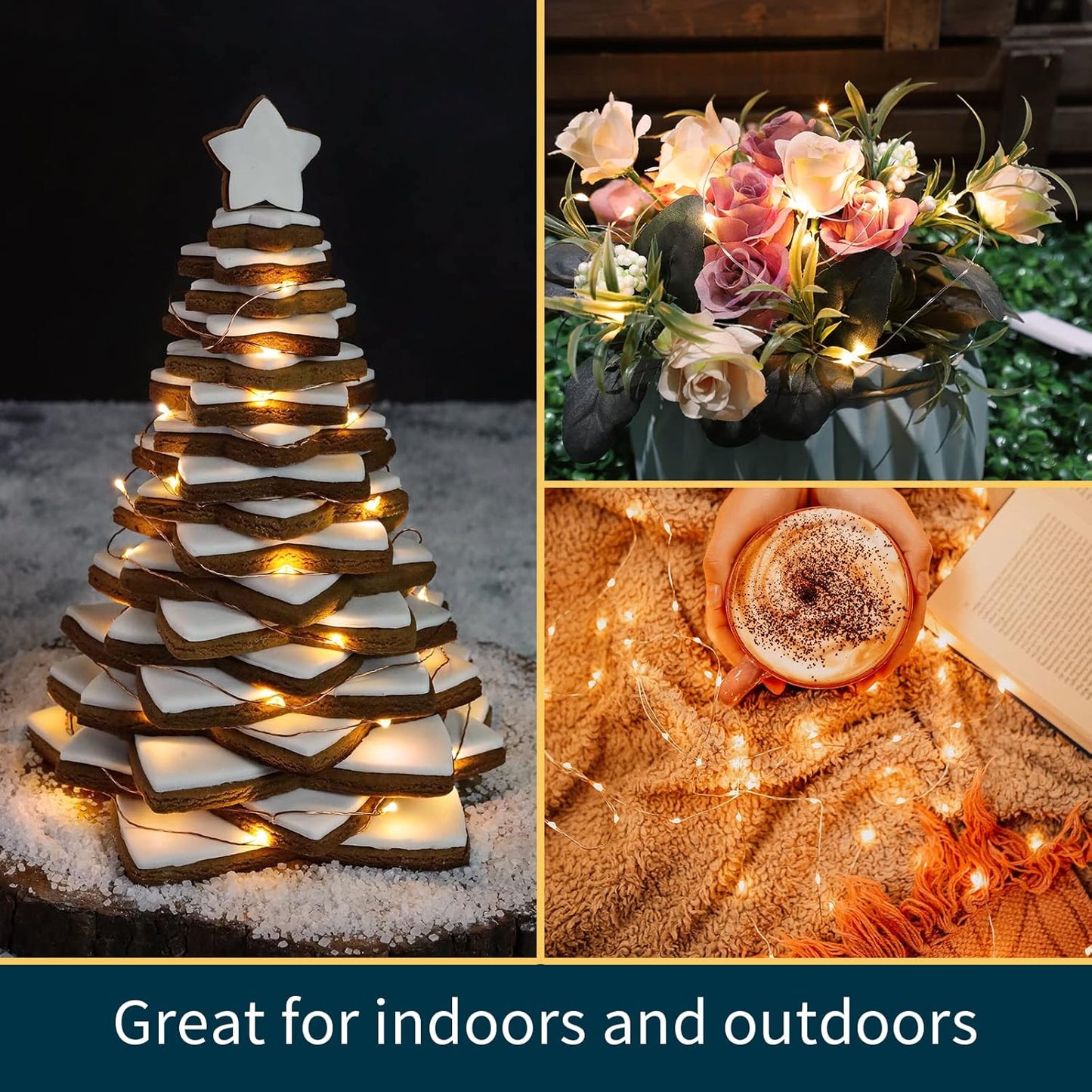 Skiennix 20 Pack Warm White Battery Operated Fairy Lights - 7ft Copper Wire Twinkle Lights for Weddings, Parties & Home Decor