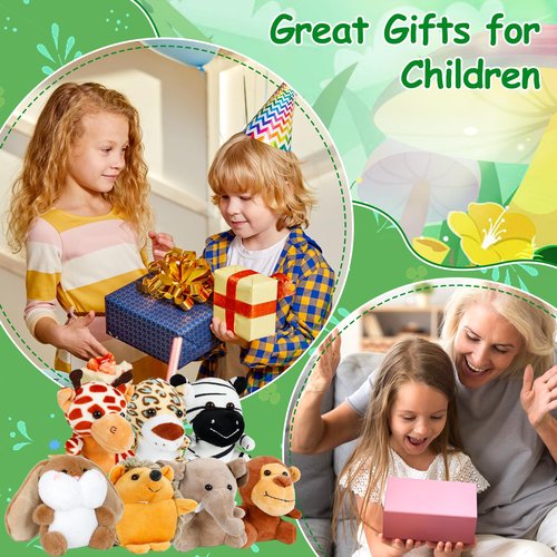 Arrozon 12 Pcs Small Stuffed Animals Bulk, 4.5 Inch Mini Stuffed Animals, Kindergarten Graduation Gifts, Classroom Keychain Plushies Toys Claw Machine Carnival Prizes, Party Favors for Kid
