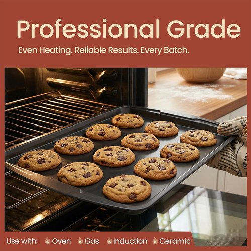 Bakken Swiss - 6-Piece Bakeware Set | Deluxe Non-Stick Carbon Steel Pans for Home & Professional Cooking