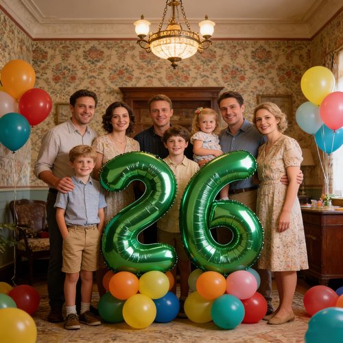 Happy 25th Birthday Decorations | 40-Inch Dark Green Foil Balloon Numbers for Women - Perfect for Parties & Anniversaries