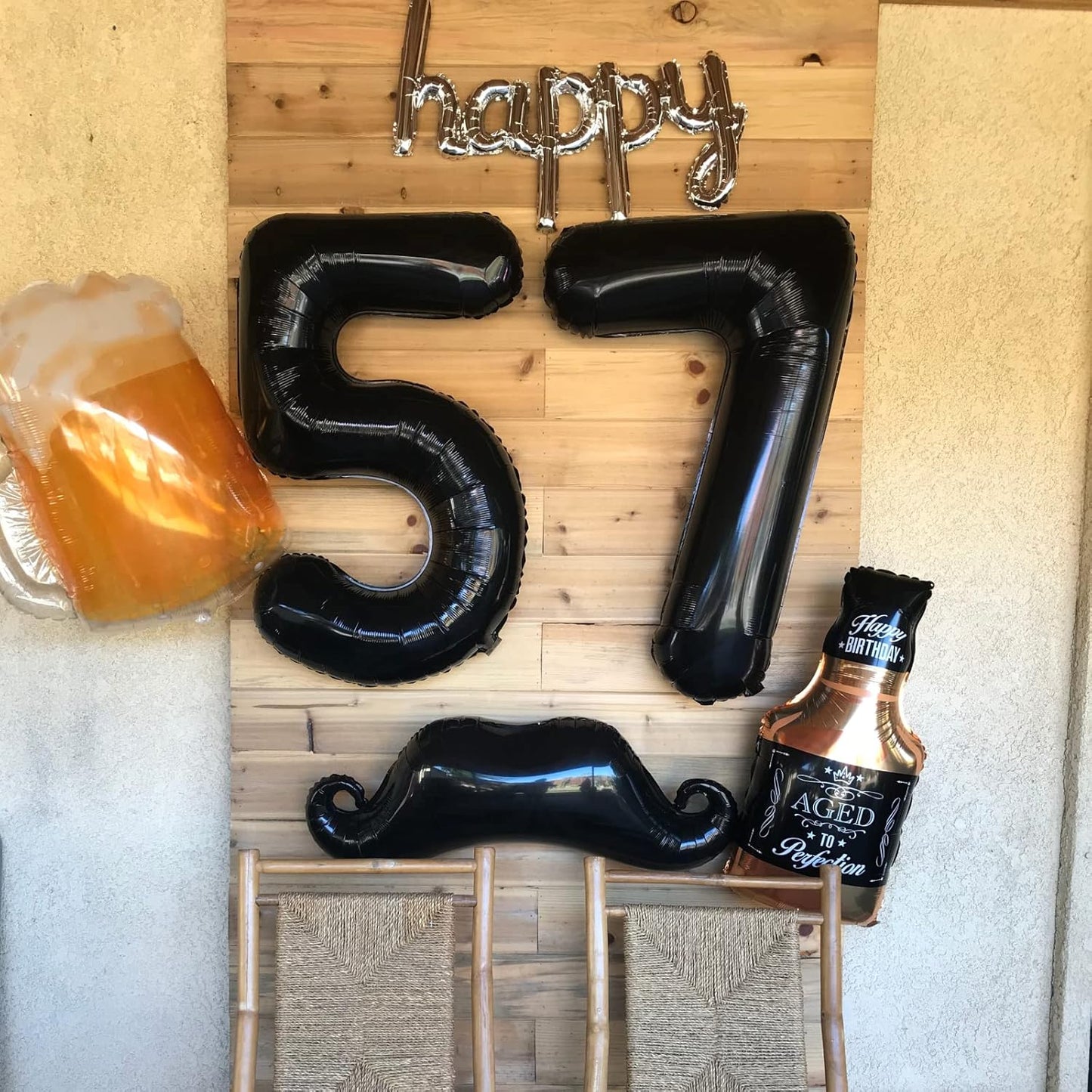 Skiennix 40-Inch Large Foil Number 5 Balloon - Self-Inflating Helium Decoration for Birthdays & Anniversaries