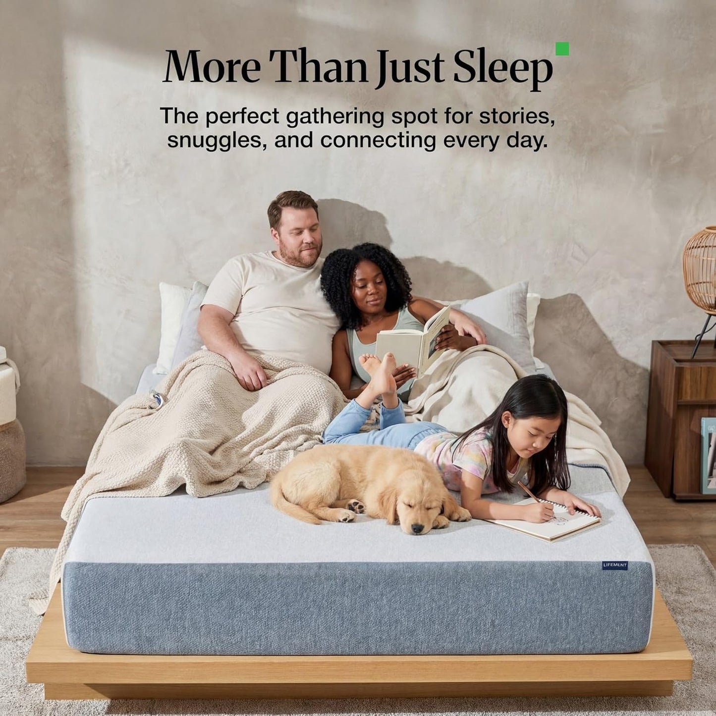 LIFEMENT Queen 12-Inch Graphite Memory Foam Mattress - Medium Firm, Temperature Regulating, CertiPUR-US & Oeko-TEX Certified | 80''L x 60''W