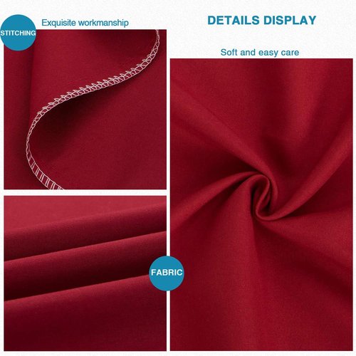FLXXIE Pillow Cases - Soft Microfiber Standard Size Pillow Covers | Wrinkle & Stain Resistant, 20x26, Wine Red - 2 Piece Set