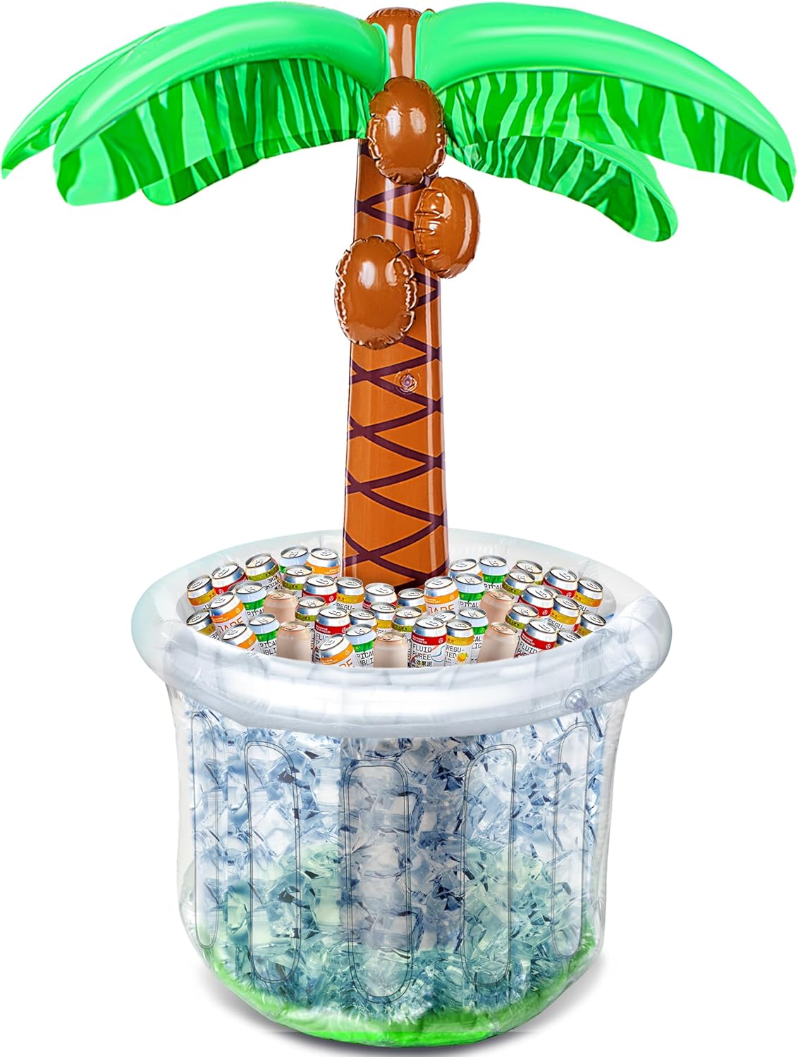 JOYIN 60" Inflatable Palm Tree Cooler - Tropical Beach Party Decor & Summer Drink Chiller