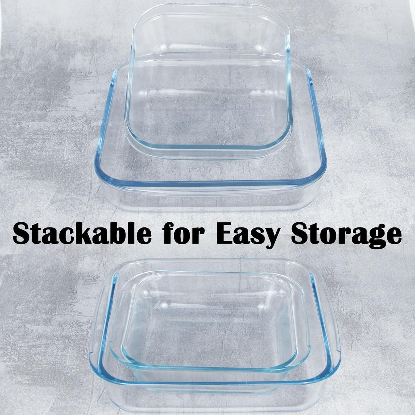 Small Glass Baking Dish - 8.6in Casserole Dish for Oven | Durable Square Glass Baking Pan