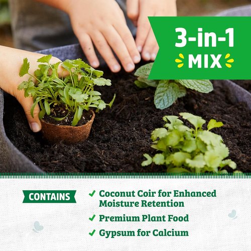 Back to the Roots 3-in-1 Seed Starting Mix - 100% Organic & USA Made, 6 Quarts for Herbs, Veggies & Flowers