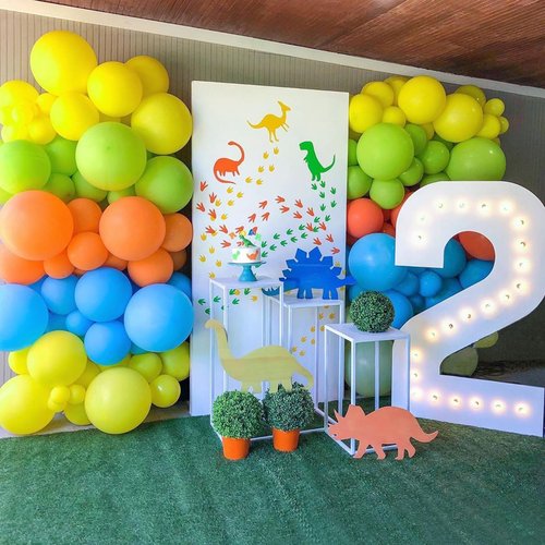 Awenztech Lime Green Balloons 12 inch, Lime Green Latex Balloon 50pcs Party Balloons for Baby Shower Dinosaur Jungle Halloween Birthday Party Decorations